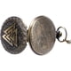 thumbnail image 3 of Reloj de bolsillo de cuarzo de bronce nórdico blanco triangular de regalo vintage para hombre, 3 of 4