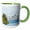 Green/White, variant on 3drose, Usa, Washington, Seattle. Wing Point on Bainbridge Island from Ferry., 11oz Two-tone Red Mug