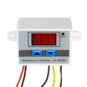 Teissuly XH-W3001 DC 110V-220V 1500W 10A Microcomputer Digital Temperature Controller Digital Display Thermostat Control Switch and NTC 10K Thermistor Sensors Digital Temperature Probe