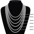 thumbnail image 2 of Tilga Christmas gift, silver/14K gold plated men's necklace, 5mm/7mm/9mm stainless steel Cuban chain necklace, men's necklace length 18-24 inches., 2 of 6