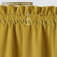 thumbnail image 4 of Velvet Tier Curtains for Kitchen Windows Boho Tassels Heavyweight Luxury Darkening Privacy Protection Café Curtains Home Decor Half Window Curtain for Bathroom, 26"×45", Yellow, Set of 2, 4 of 5