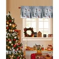 thumbnail image 3 of Grey Snowman Christmas Valances for Windows, Xmas Tree Snowflake Birds Rod Pocket Valance Short Window Treatments Curtains for Kitchen Bathroom Bedroom Decor, 56 x 16 In, 3 of 9