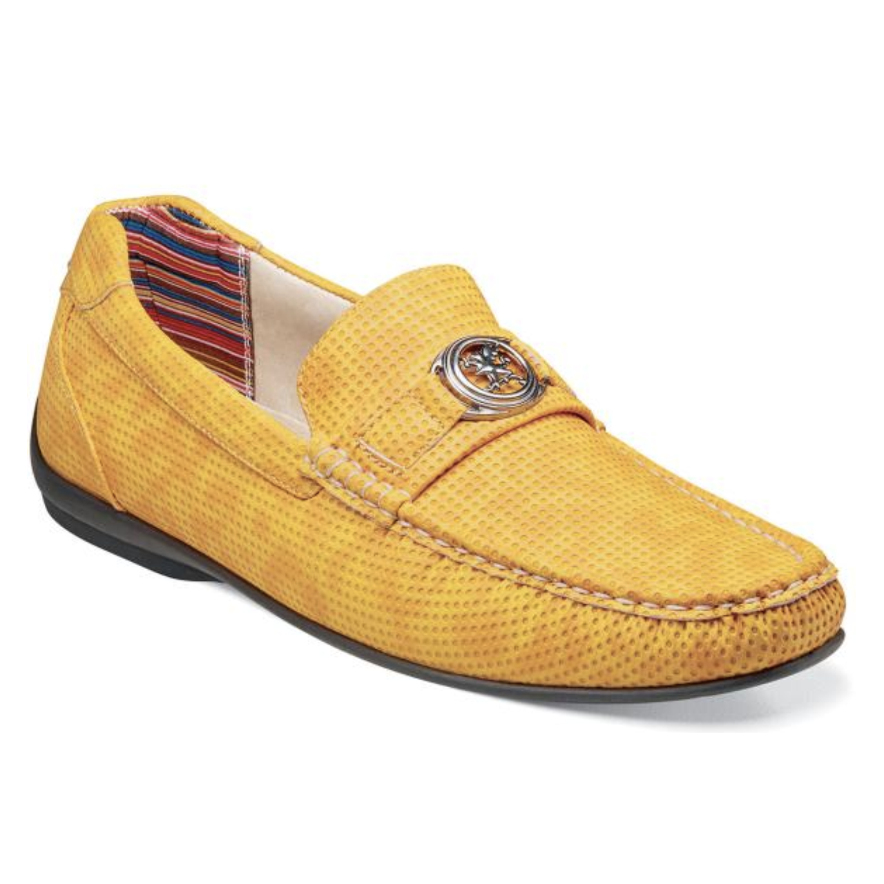 stacy adams emile black medallion toe derbys