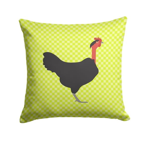Carolines Treasures Naked Neck Chicken Green Fabric Decorative Pillow 14Hx14W multicolor
