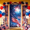 thumbnail image 4 of Linnome Independence Day Door Cover Hanging Cloth Background Cloth for Anniversary Celebration 70.9x35.4 Inch Multicolor#02, 4 of 6