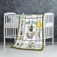 thumbnail image 5 of Bee Throw Blanket, 50" x 40" Flannel Cute Bees Themed Printed Stuffed Animal Plush White Blankets, Soft Nap Throw Blanket for Home Boys Girls Women Bee Lovers Gifts, 5 of 6