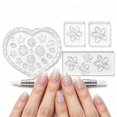 thumbnail image 4 of Silicone Nail Molds 3D Flower Dolphin Turtle Shell Butterfly 3D Flower Mold for Nails Reusable Nail Charm Molds for Gel & Acrylic with Carving Pen Multiple DIY Nail Molds for Art Design Salon Home, 4 of 5