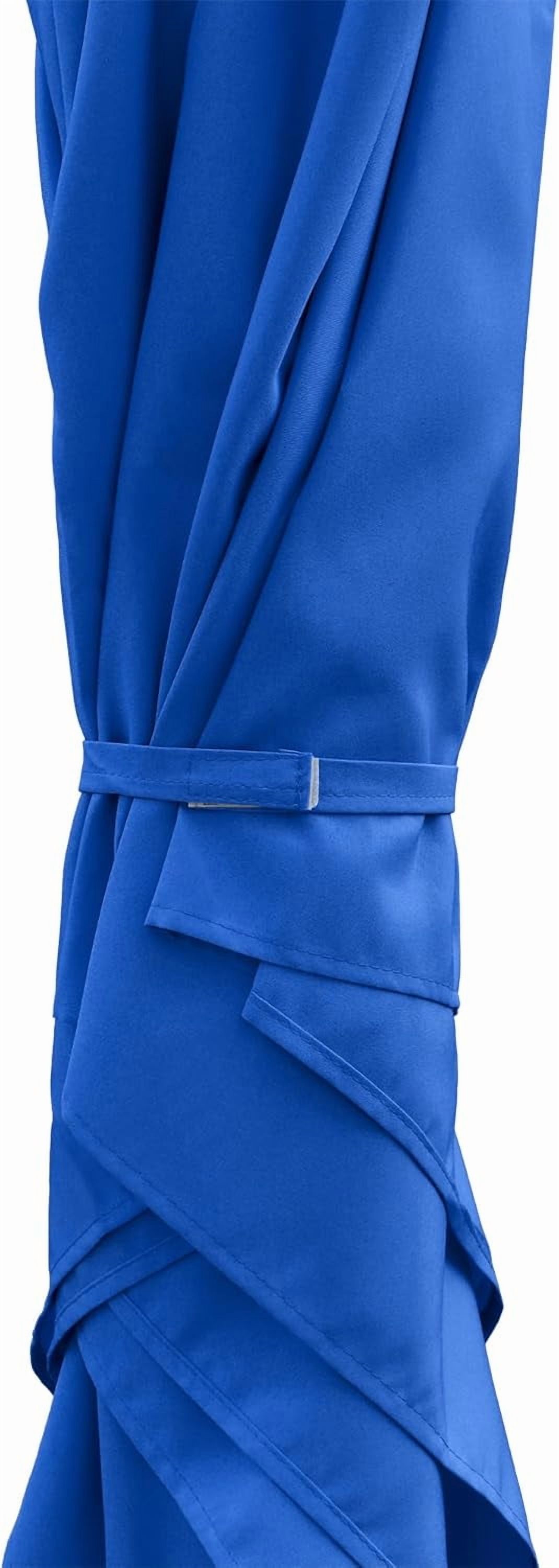 MAYPEX 6.5 Ft Patio Umbrella with Tilt and Crank Square Beach Umbrella Weather Resistant Durable 6 Sturdy Steel Ribs Market Umbrella Outdoor Patio, Blue