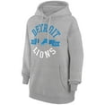 thumbnail image 2 of Women's G-III 4Her by Carl Banks Heather Gray Detroit Lions City Graphic Team Fleece Pullover Hoodie, 2 of 5