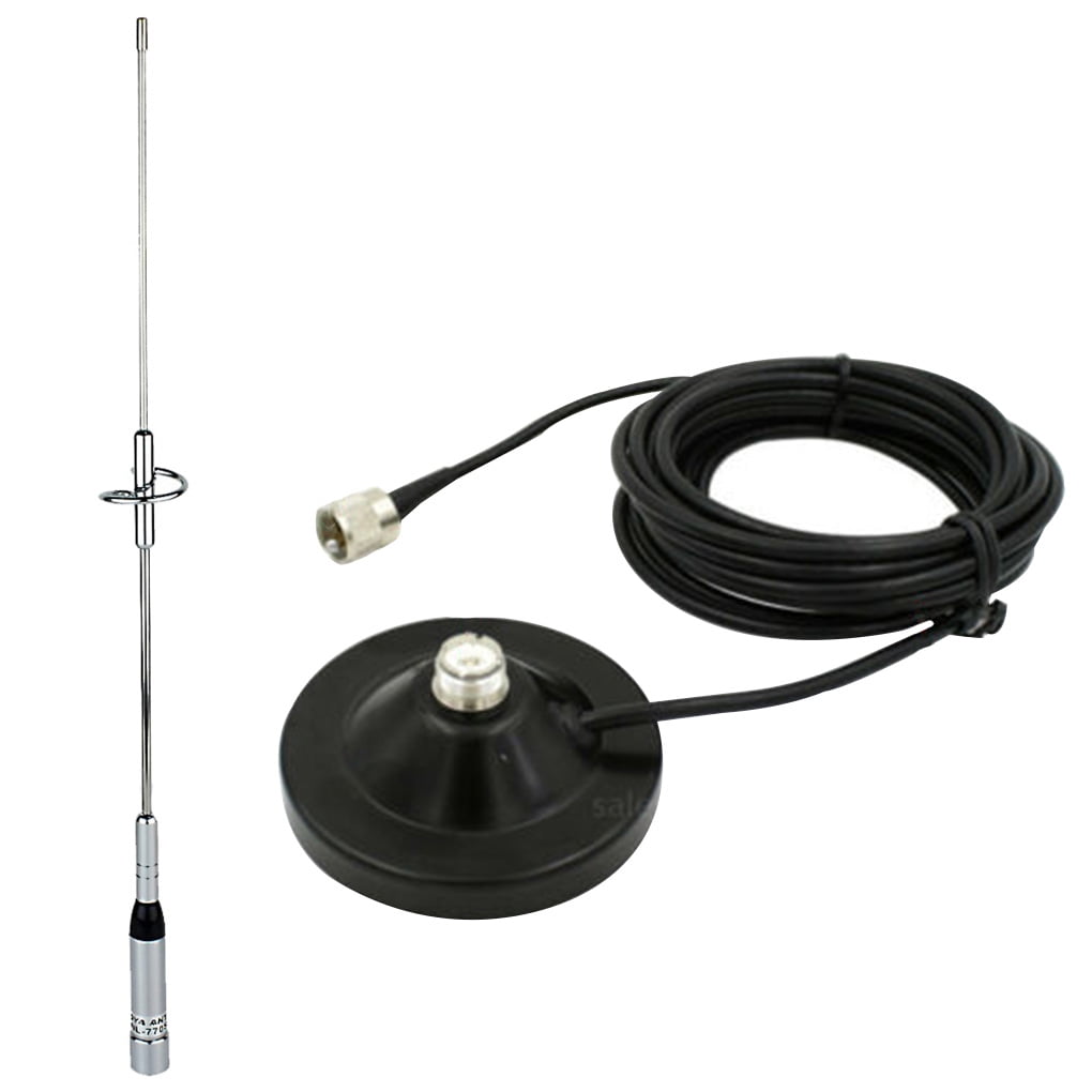 CB Antenna Kit Hustler 102 CB Radio Antenna Whip Installation Kit {Ball Mount