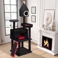 thumbnail image 3 of (2 pack) Jaxpety 64in Gothic Cat Tree with Coffin Bed Indoor Cat Tower with Condo Platform Sisal Scratching Posts, 3 of 18
