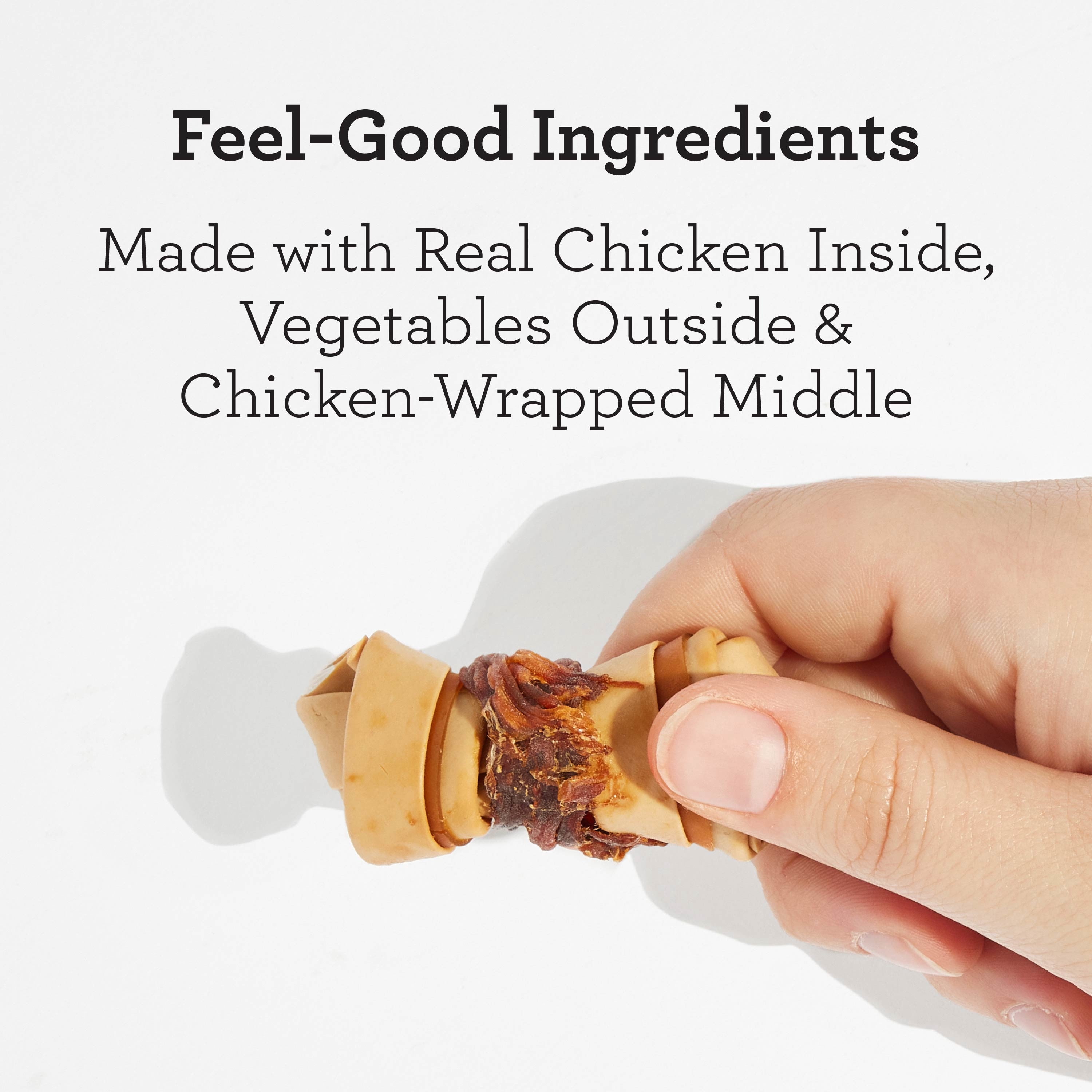 DreamBone Mini Chicken-Wrapped Dog Chews, Rawhide-Free Chews for Dogs, 16 Count