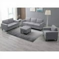 thumbnail image 1 of ijuicy Ensemble de Canapé Sectionnel, Ensemble de Meubles de Salon 3 Pcs avec Ottomane de Rangement Mobile, Comprend Canapé&Causeuse&Fauteuil, Gris Pâle, 1 of 8