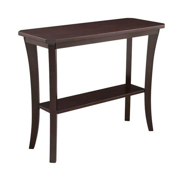 Leick Home Boa Solid Wood  Console Hall Stand with Shelf, Chocolate Cherry