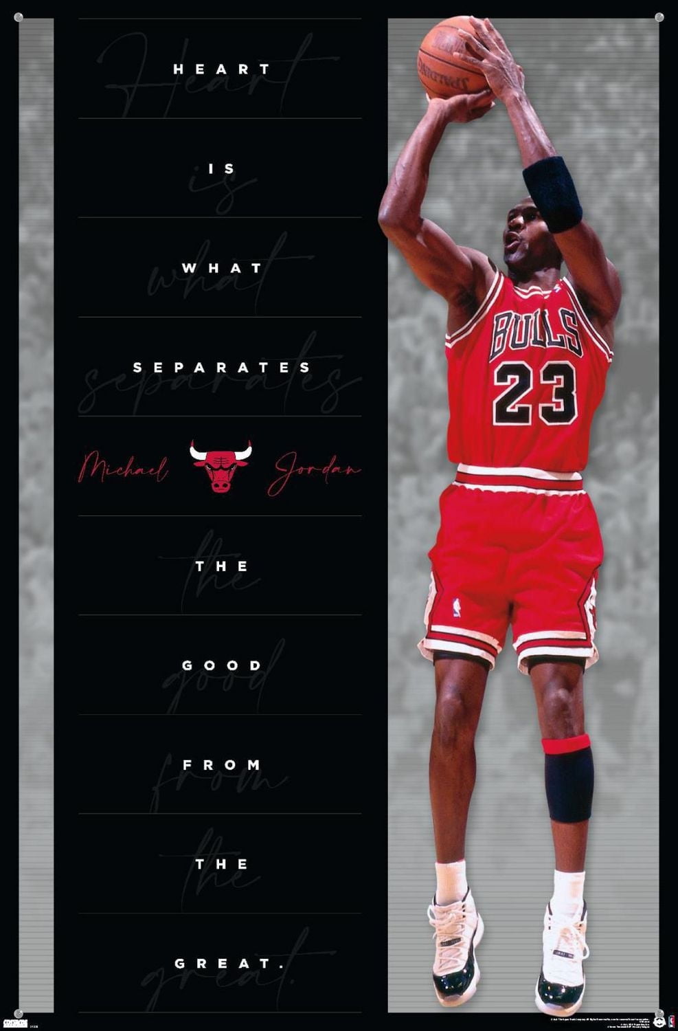Michael Jordan - Heart Wall Poster, 22.375" x 34"