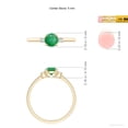 thumbnail image 5 of ANGARA Natural Prong-Set Round 3 Stone Emerald and Diamond Engagement Ring in 14K Yellow Gold for Women (Size-5mm) | May Birthstone, Anniversary, Jewelry Gift for Women | Natural Emerald Ring, 5 of 9