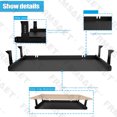 thumbnail image 6 of FRMSAET Under Desk Mounting Keyboard Tray All-Metal Material Office Drawer Organizer (24 inches, Black), 6 of 8