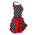 thumbnail image 1 of Delantal dulce, delantal de cocina para mujer, delantal de cocina con presillas, color: rojo, 1 of 8
