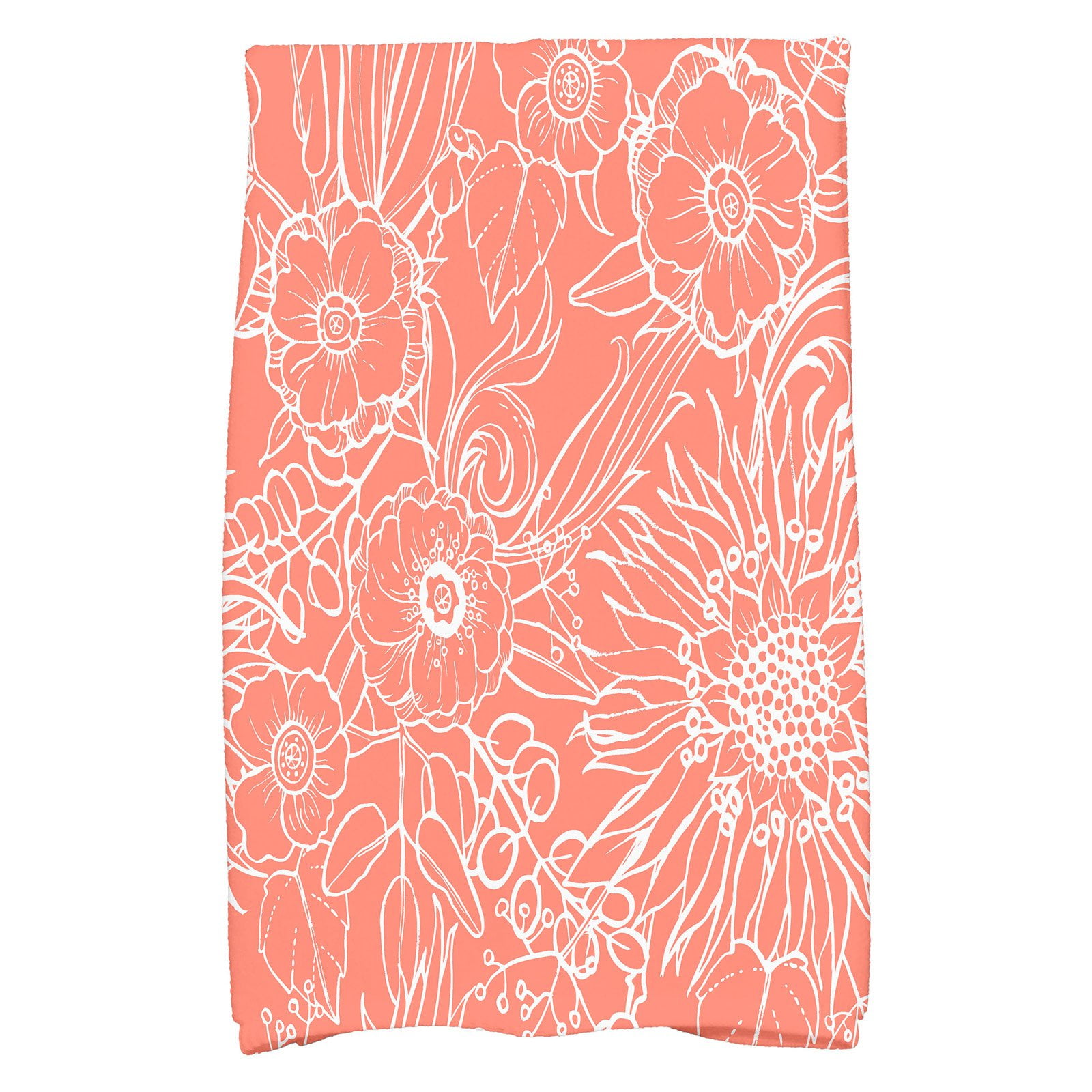 E By Design Cuban Flare Zentangle 4 Floral Print Hand Towel Walmart Com Walmart Com