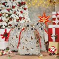 thumbnail image 5 of Fuzoiu Dog Animal Print Christmas Gift Bag,Burlap Gift Bag with Drawstring Closure & Hang Tag,Perfect for Holidays, Birthdays, and Special Occasions-Small, 5 of 7