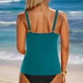 thumbnail image 4 of DGMIOCS Women's Tankini Set Tummy Control Swimsuit Dark Green XL, 4 of 6