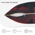 thumbnail image 5 of Fotbe Red Moon Shark Sailboat Pattern Velvet Decorative Throw Pillow Covers with Elegant Piping, Soft Plush Cushion Cover for Sofa, Bed, Car, Office-16"x16", 5 of 8
