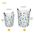 thumbnail image 3 of Rateoe Undersea Animals Pattern Round Laundry Hamper Basket, Tall Hamper Basket for Blanket Storage, Nursery Clothes Hamper for Laundry in Bedroom and College Dorm-Medium, 3 of 6