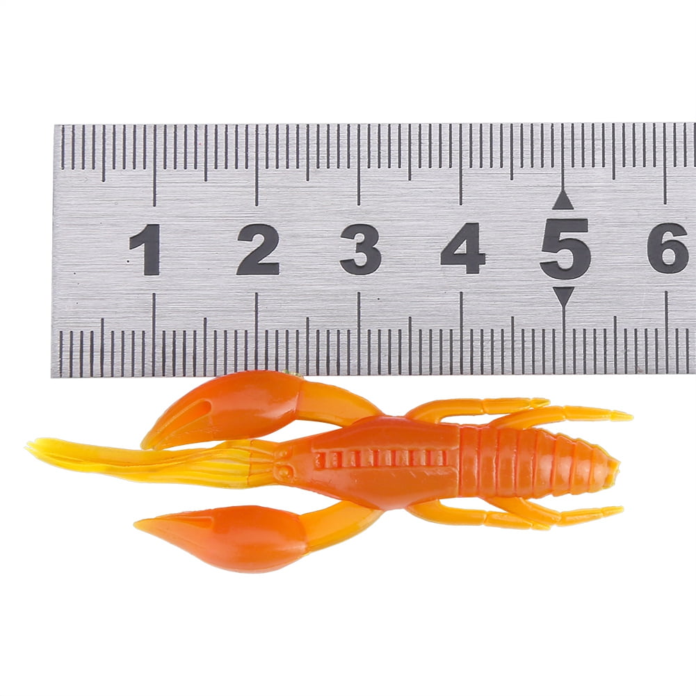 Ligne De 5 Crevettes Silicone Fluorescentes - Appât De Pêche Leurre Size 17