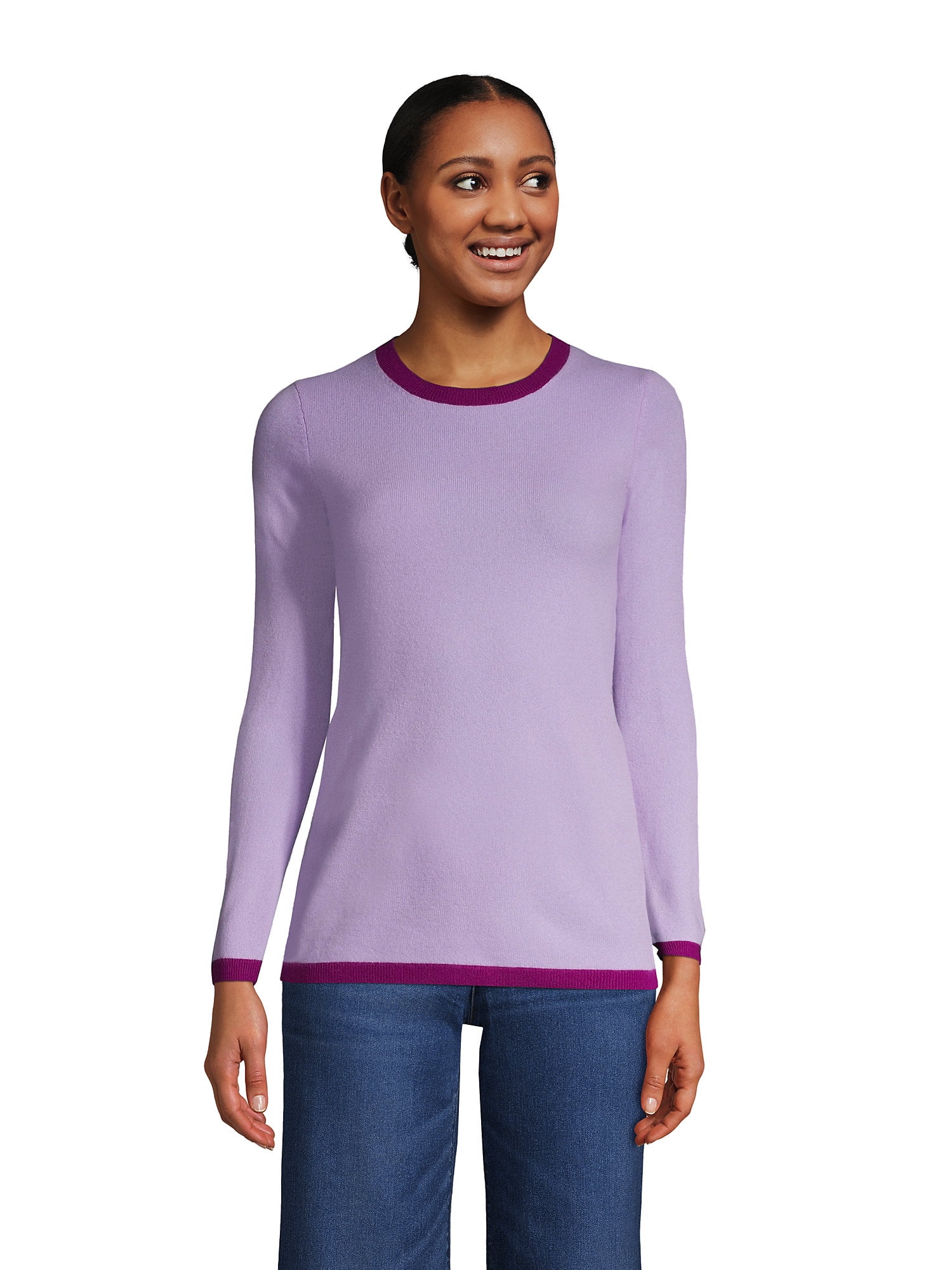 Lands' End Women's Petite Cashmere Crewneck Sweater