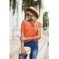 thumbnail image 2 of Richie House Women's Summer Casual Sexy V Neck Patch Pocket Tee Loose Top Tshirt ARH2022-A-XL, 2 of 4
