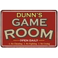 thumbnail image 1 of DUNN'S Game Room Sign Vintage Look 12 x 18 Matte Finish Metal 112180001116, 1 of 1