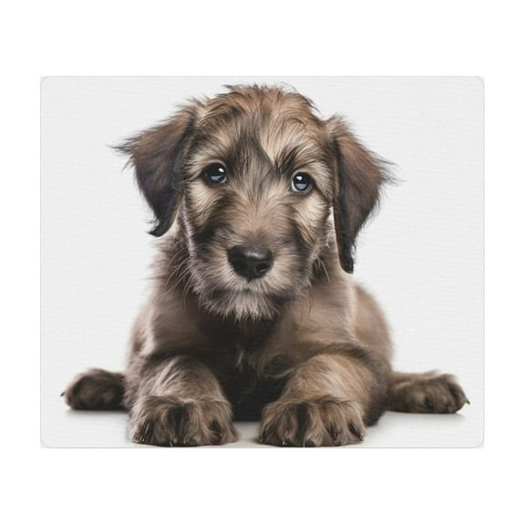DistinctInk Mouse Pad - 1/4" Foam Rubber - Irish Wolfhound Puppy