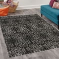 thumbnail image 2 of Floral Decorative Rug, Victorian Lace Flowers and Leaves Retro Background Old Fashioned Graphic, Quality Carpet for Bedroom Dorm and Living Room, 6 Sizes, Black Coconut, by Ambesonne, 2 of 4