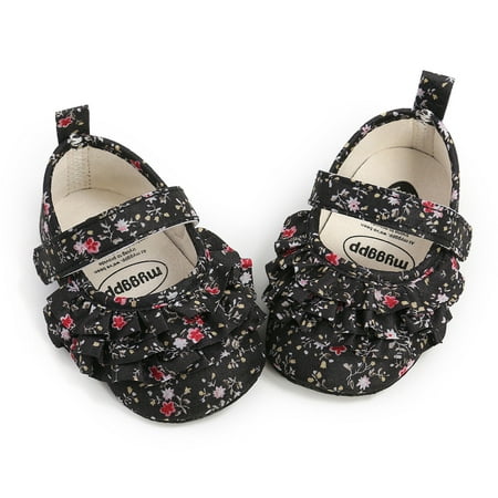 

eczipvz Baby Shoes First Soft Baby Prewalker foral Toddler Girls Shoes Boys Walkers Booties Baby First Shoes for Walking Baby Girl (Black 0-6 Months)