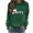 Green, variant on Nmnitkp Sweatshirt for Women Christmas Printed Comfortable Long Sleeve Round Neck Ladies Sweatshirt Blouse Blue,L