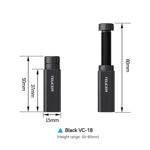 VC-18 Graphics Card GPU Holder Support Adjustable Telescopic Rotary Screw Video Card Bracket Desktop PC Case Accessory Teucer-VC-18-BK