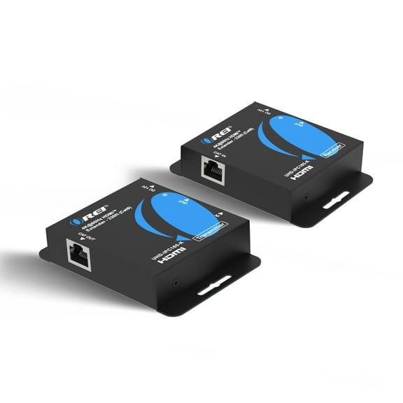 4K HDMI Extender Balun by OREI Upto 165 Feet - UltraHD 4K @ 60Hz 4:4:4 Over Single CAT6/7 Cable with HDR, & IR Control, Downscaling - Loop Out - Audio Out (UHD-IPC165-K)