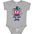 thumbnail image 3 of Inktastic 4th of July with Hat Flags and Stars Boys or Girls Baby Bodysuit, 3 of 5