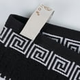 thumbnail image 5 of BNM Cotton Greek Scroll 3 Piece Towel Set, Black/White, 5 of 7