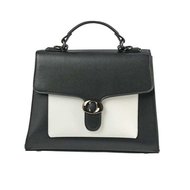 Moderne Elegance - Loulu Top Handle Bag - Black & White - Walmart.com