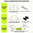 thumbnail image 6 of WFYL 3-4 Person Tent for Camping, Camping Tent w/ Carry Bag, Wind Ropes & Stakes, Tent poles, Instant Tent for Outdoor, Hiking, Traveling, Off-white, 6 of 7