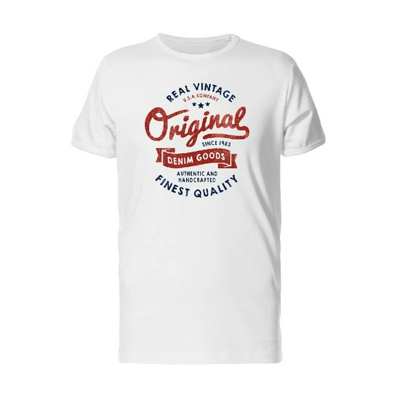 Real Vintage Original Denim Good T-Shirt Men -Image by Shutterstock, Male x-Large