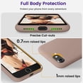 thumbnail image 3 of Silicone Case for iPhone SE 2022 Case/iPhone SE 2020 /iPhone 8/7 Case, [Military Grade Drop Protection] Shockproof Protective Phone Case Slim Thin Cover 4.7-Inch,Light Brown, 3 of 12