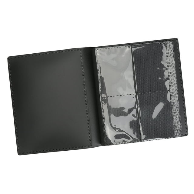 Carpeta de colección de tarjetas ANGGREK transparente 20 páginas correa negra