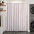 thumbnail image 2 of Pink Stripes Shower Curtain - Water Repellent Fabric Shower Curtains Washable, Vertical Stripe Minimalist Farmhouse Decorative Polyester Cloth Bathroom Curtains Modern Bath Decor 36"x72", 2 of 8