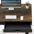 thumbnail image 3 of SHW Claire 40 Inch Height Adjustable Electric Standing Desk with Storage Space and Drawer, Rustic Brown, 3 of 13