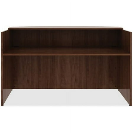 UPC: 0035255699983 | Lorell Reception Desk  Rectangle Design  Laminate Walnut Finish