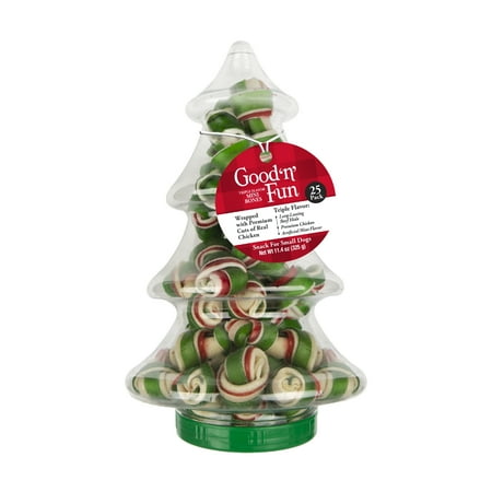 UPC: 0091093944791 | Good ’n’ Fun Triple Flavor Holiday Treat Pack  25 Mini Bones  Treats for Small Dogs