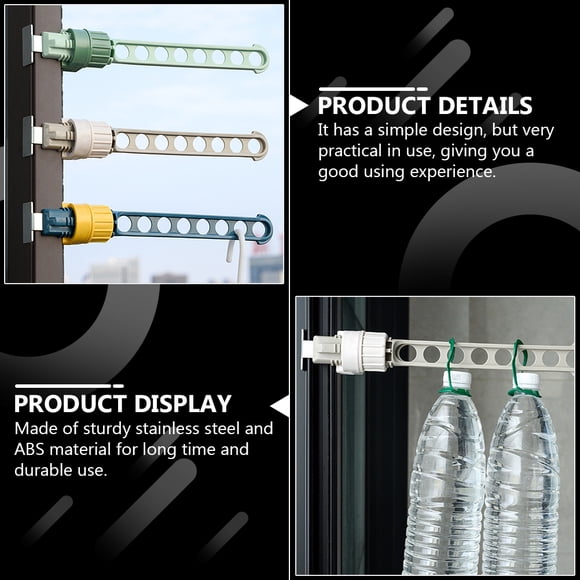 CRILSTYLEO 3Ud Racks Ajustables Para Colgar Ropa De Acero Inoxidable Y Material ABS Duradero