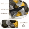 thumbnail image 5 of Yellow Black Wavy Runner Rugs 2x6 ft Medieval Abstract White Grey Yellow Black Texture Washable Hallway Rugs Non-Slip Floor Mats Absorbent Carpet Bedside Runners for Bedroom Kitchen Bathroom Laundry, 5 of 9